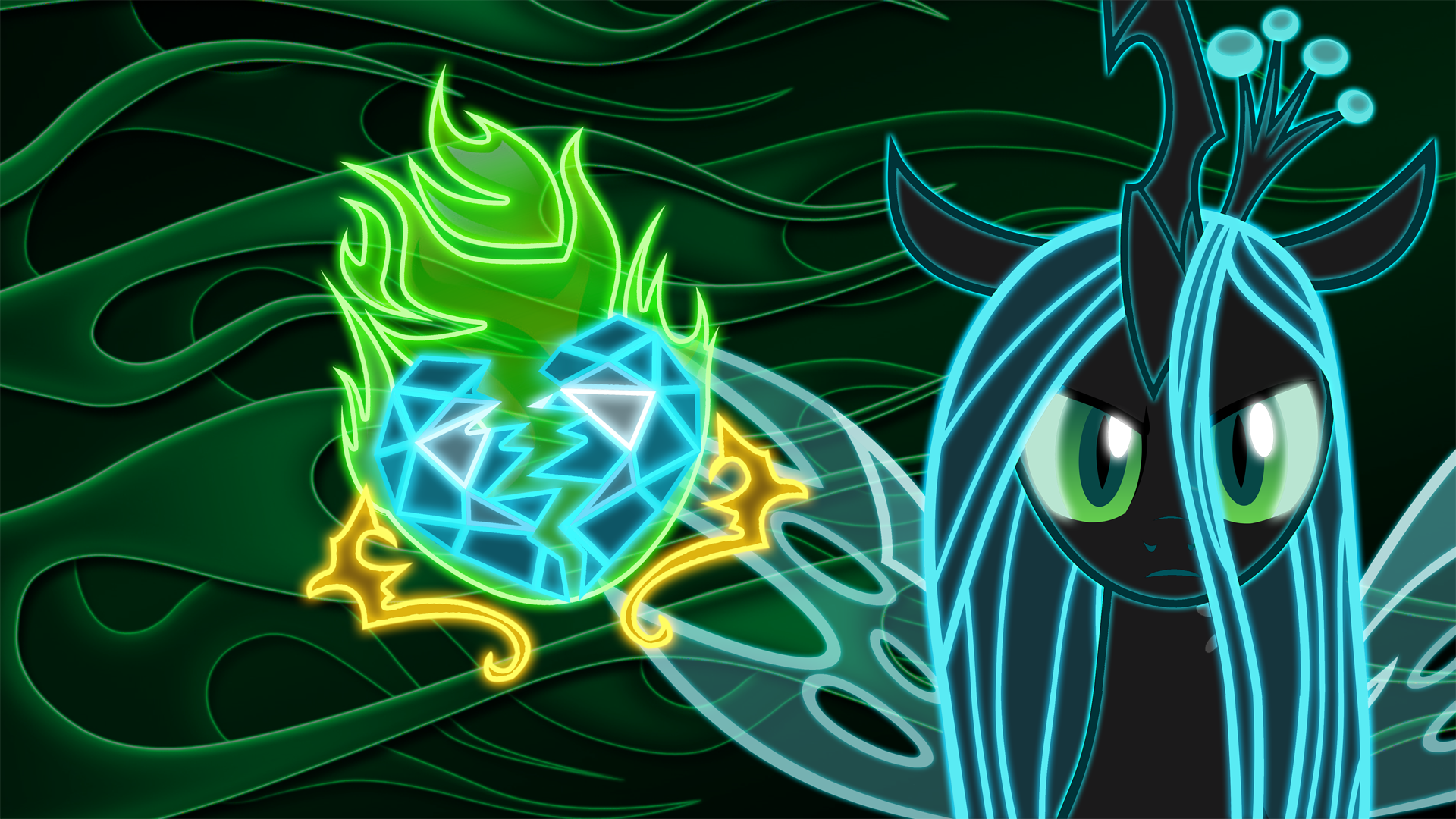 Neon Queen Chrysalis Wallpaper by ultimateultimate