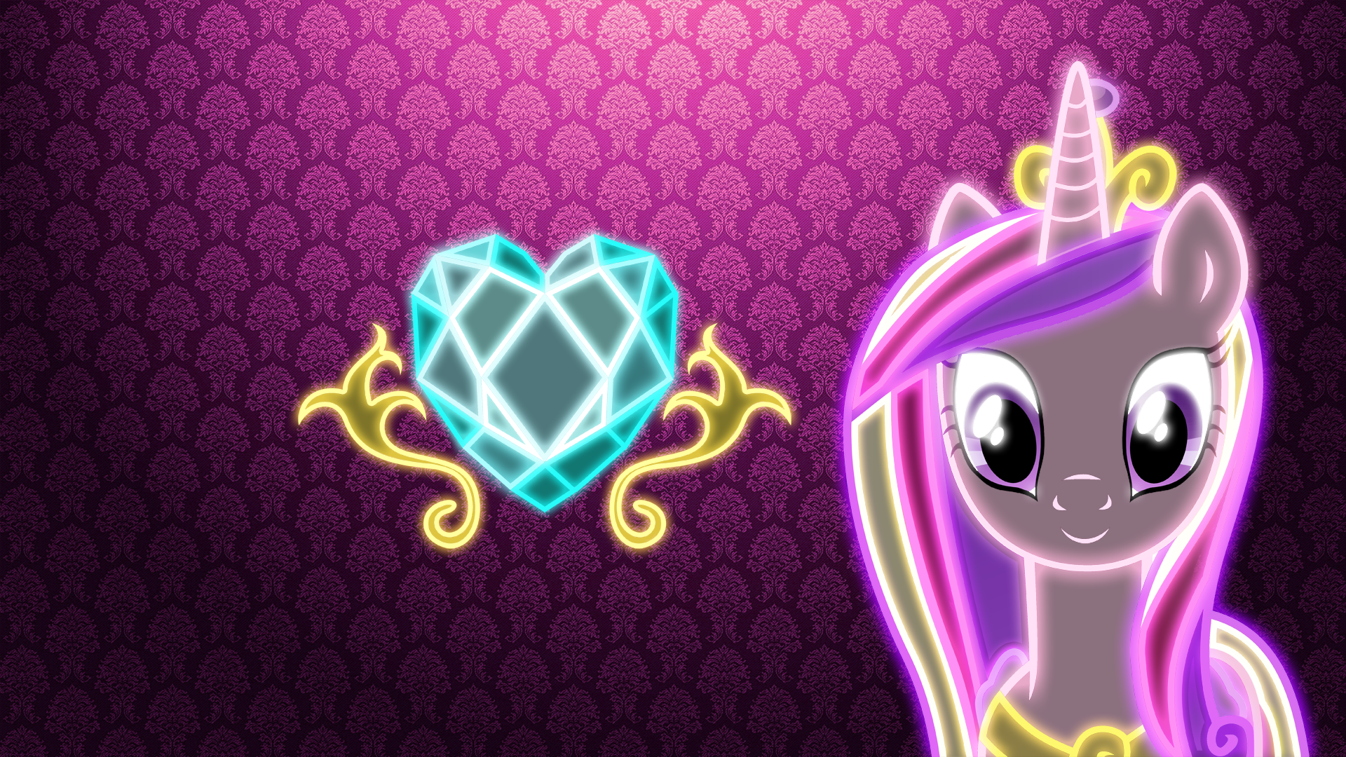 Neon Princess Cadance Wallpaper by ultimateultimate