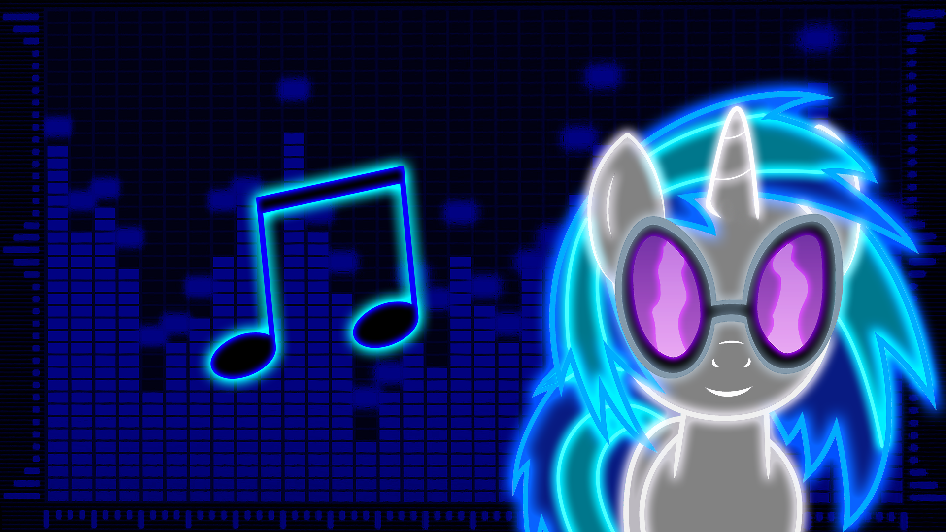 Neon Vinyl Scratch Wallpaper by ultimateultimate