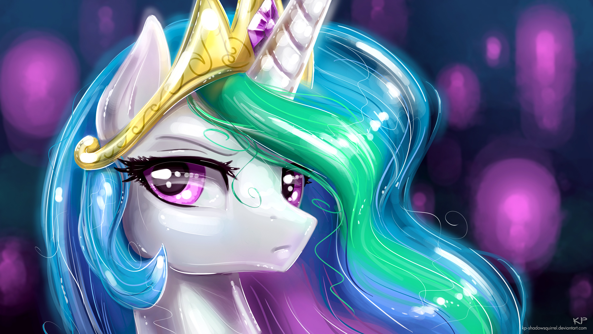 Celestia Portrait 2 by KP-ShadowSquirrel