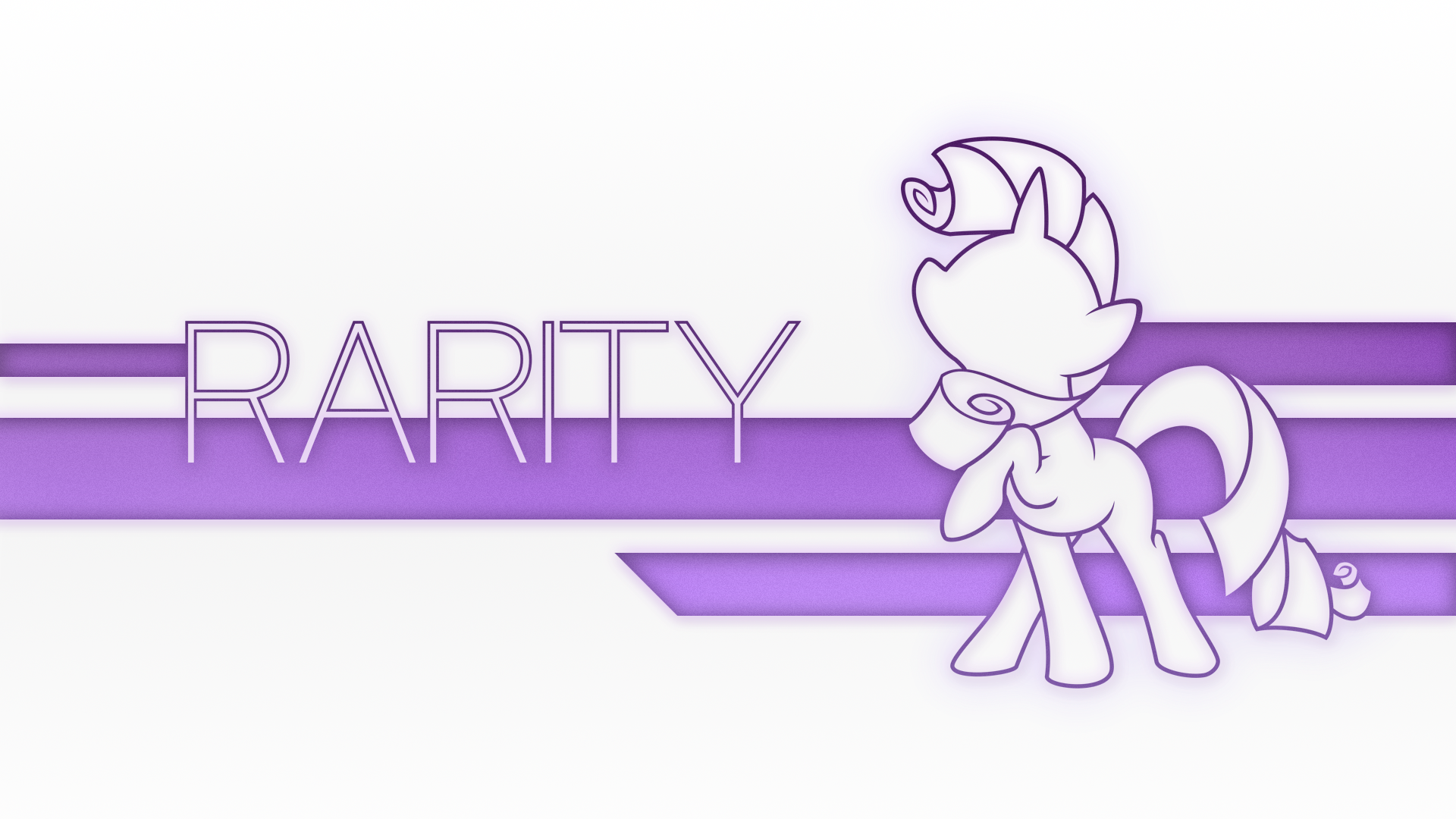 Rarity Minimalist Wallpaper by Kittita and piranhaplant1