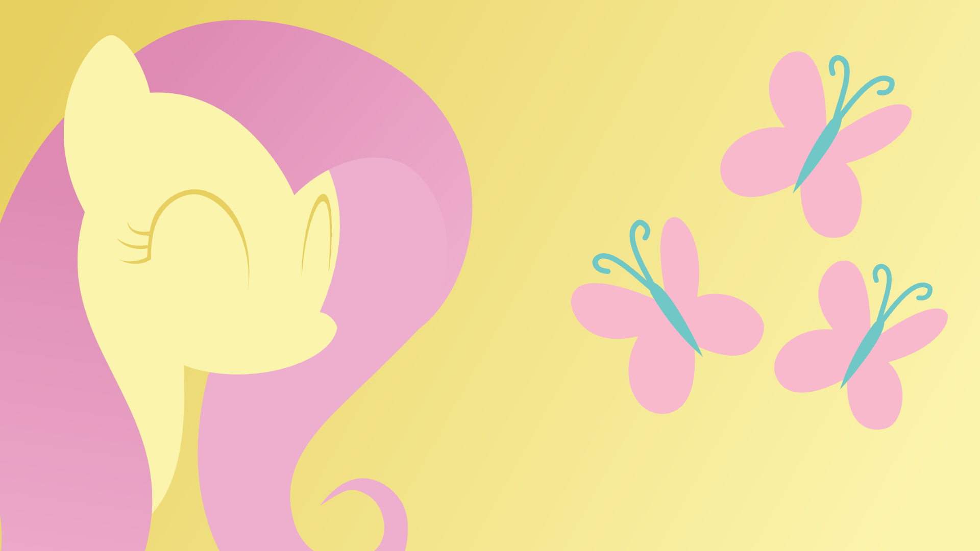 Minimal Ponies HD Wallpaper - Fluttershy by VoaxmasterSpydre