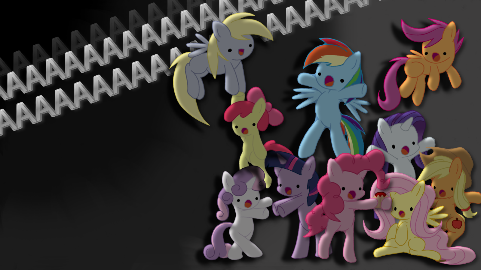 My Little AAAAA: Screaming and Hollering Wallpaper by Sauec