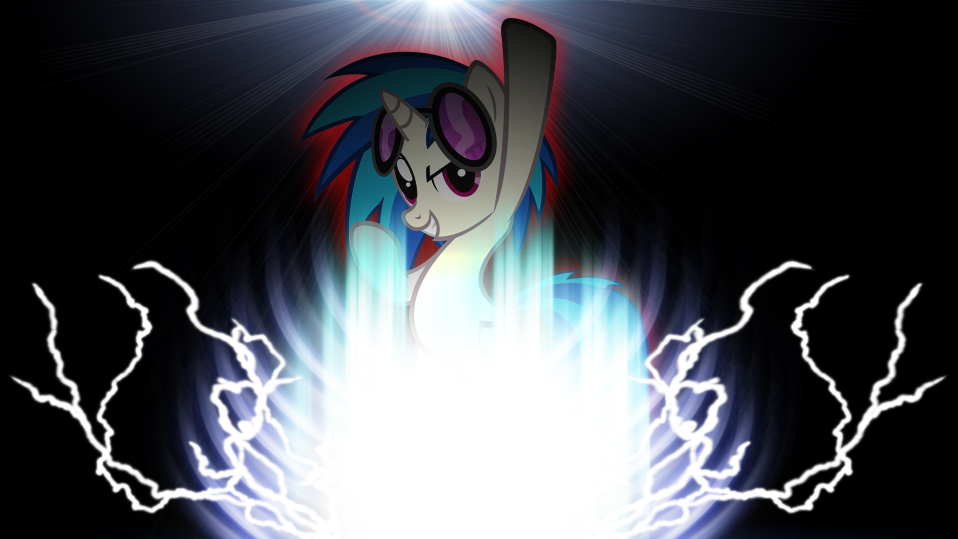 Vinyl Scratch burst and lightning by BronyYAY123 and Likonan