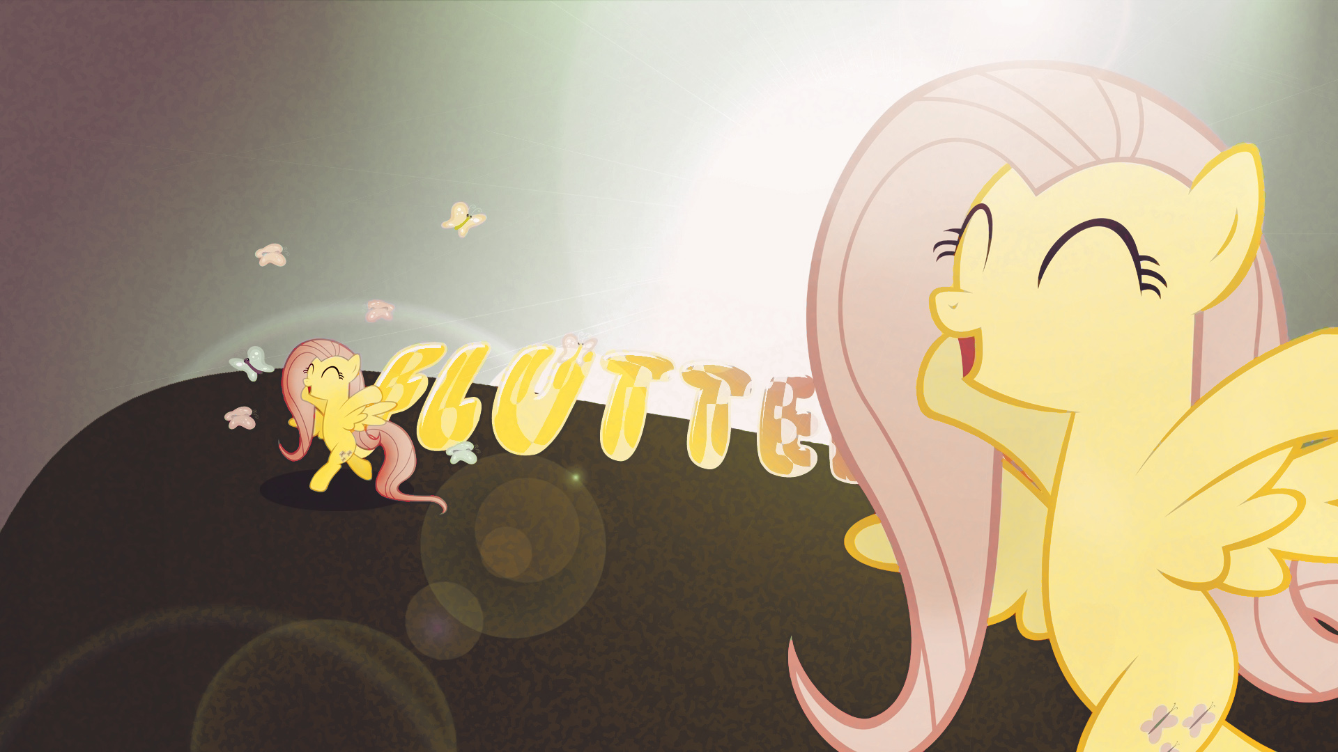 Fluttershy loves the sun by speedingturtle, TwilightPoint, videogamesizzle and Xtrl