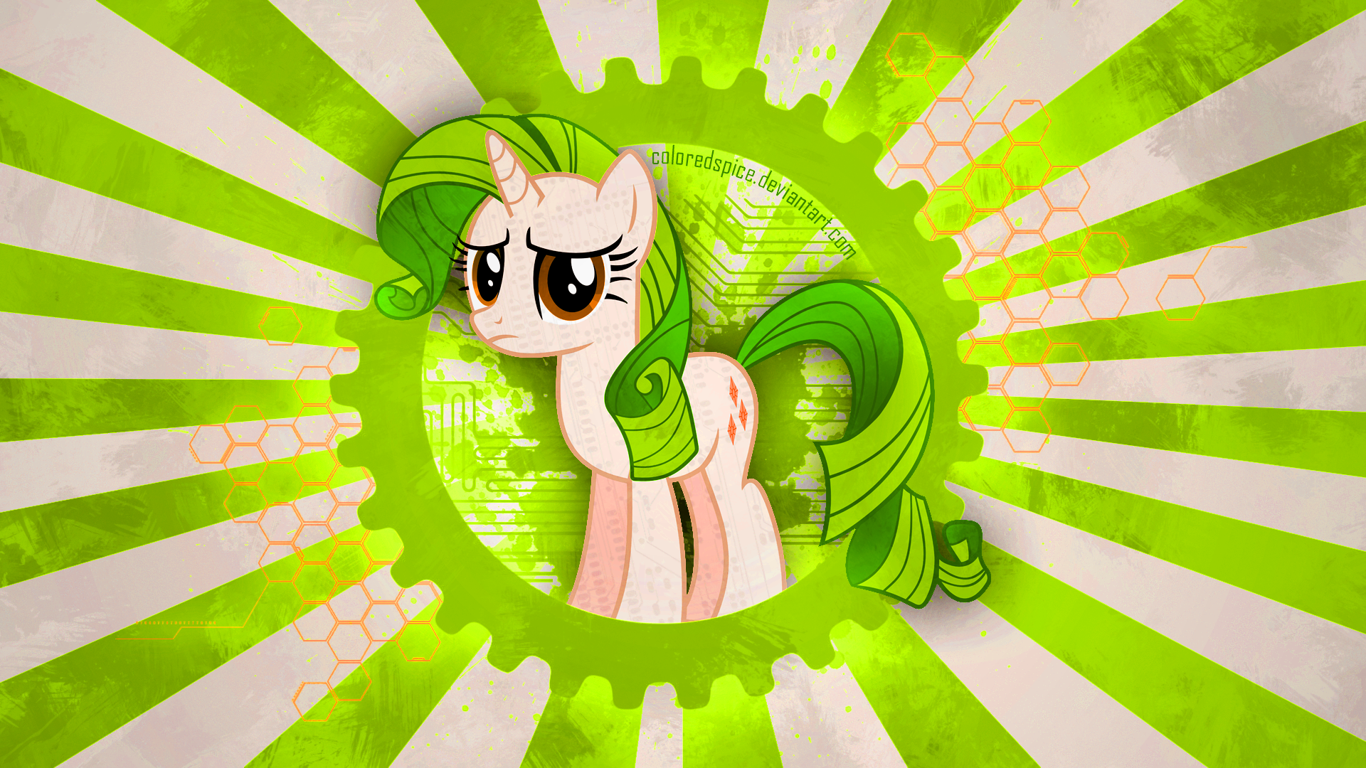 Green Hair Wallpaper by ColoredSpice and Hawk9mm