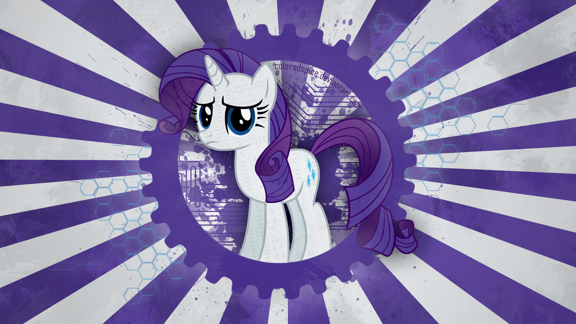 Rarity Wallpaper by ColoredSpice and Hawk9mm