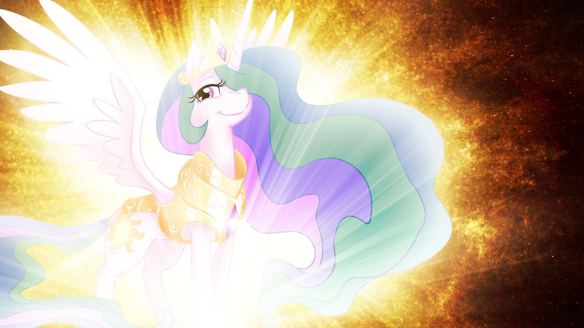 Royal Celestia - Wallpaper by Equestria-Prevails and Tzolkine