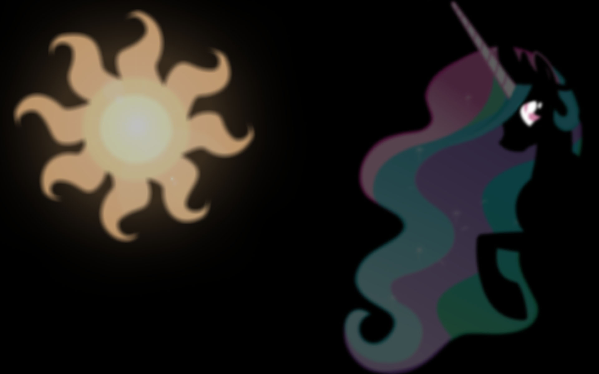 Celestia Silhouette Blur and Cutie Mark by P0nies