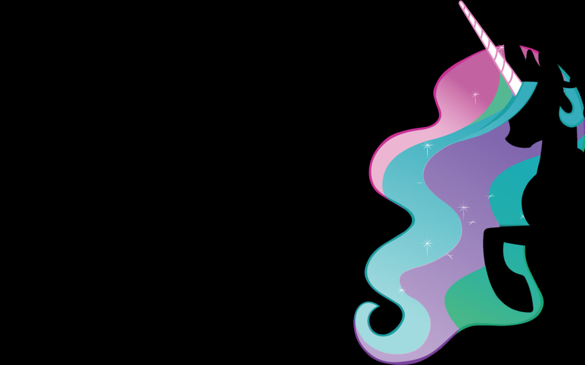 Celestia Silhouette No Blur by P0nies