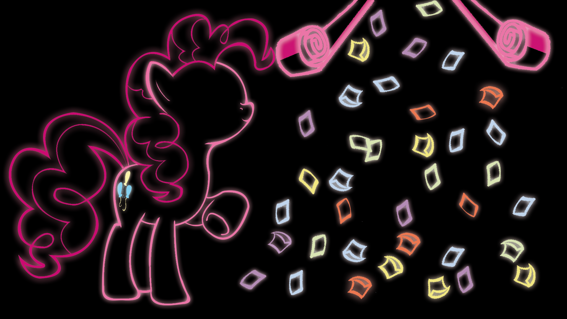 Pinkie Pie Glow Wallpaper by 30ColoredOwl