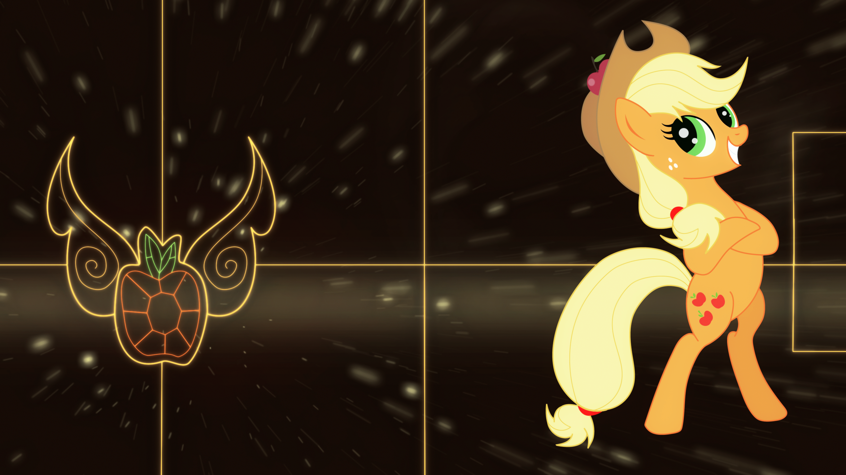 Applejack element wallpaper by Elsdrake