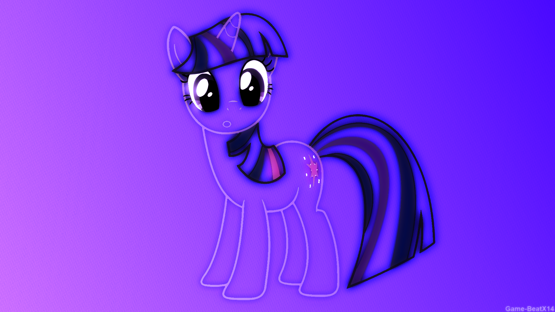 Twilight Sparkle Outline Wallpaper by Game-BeatX14 and xPesifeindx
