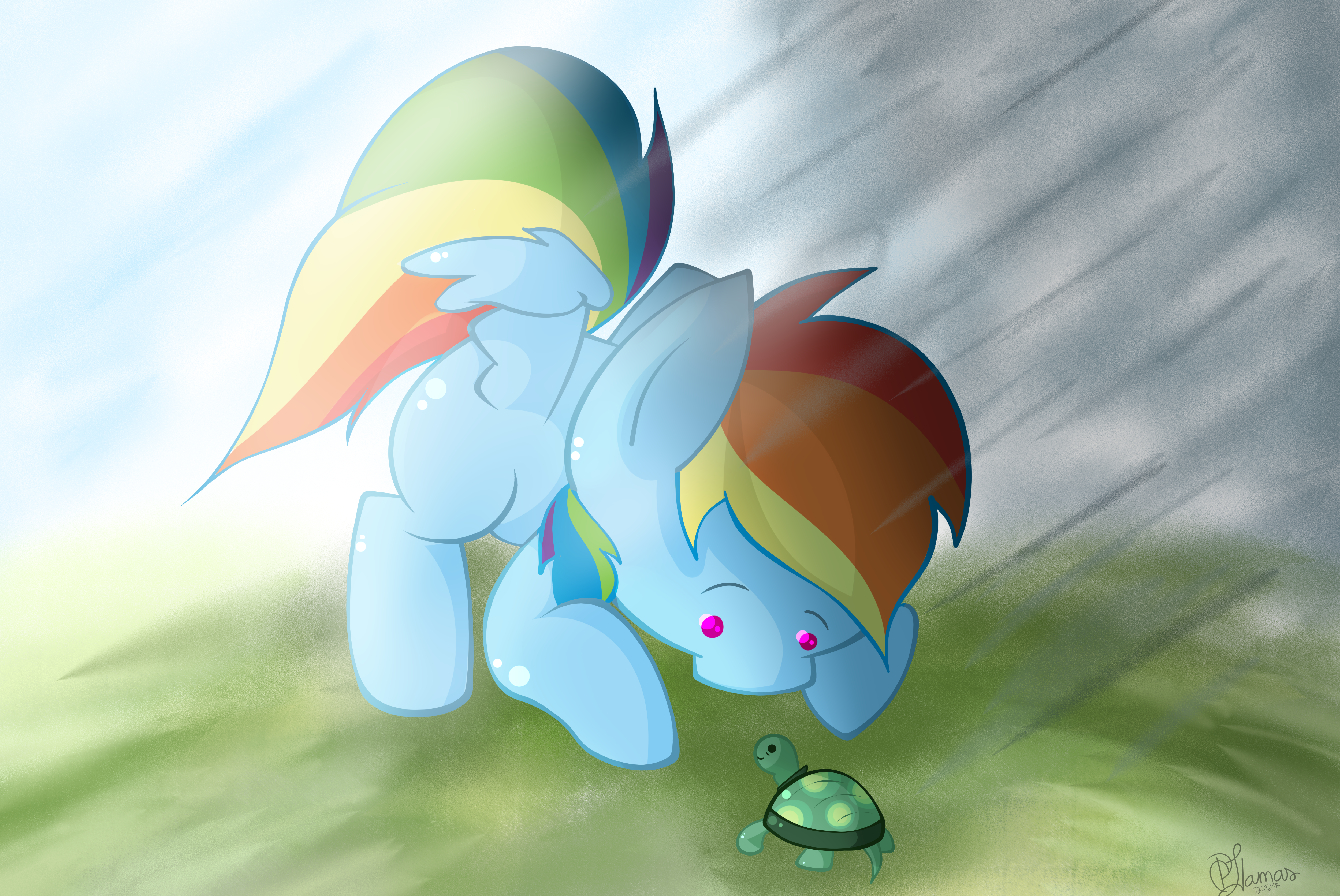 {QUICK SKETCH} Dashie and Tank by LlamasWithKatanas