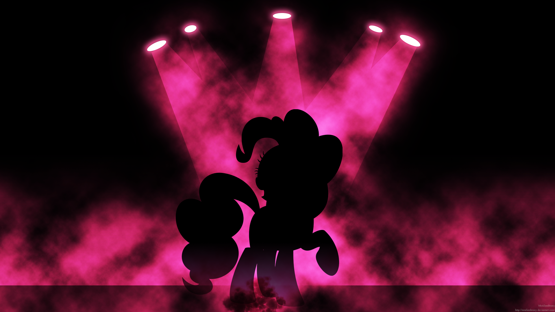 Stage Pinkie Pie Wallpaper by Flizzick and MrAlienBrony