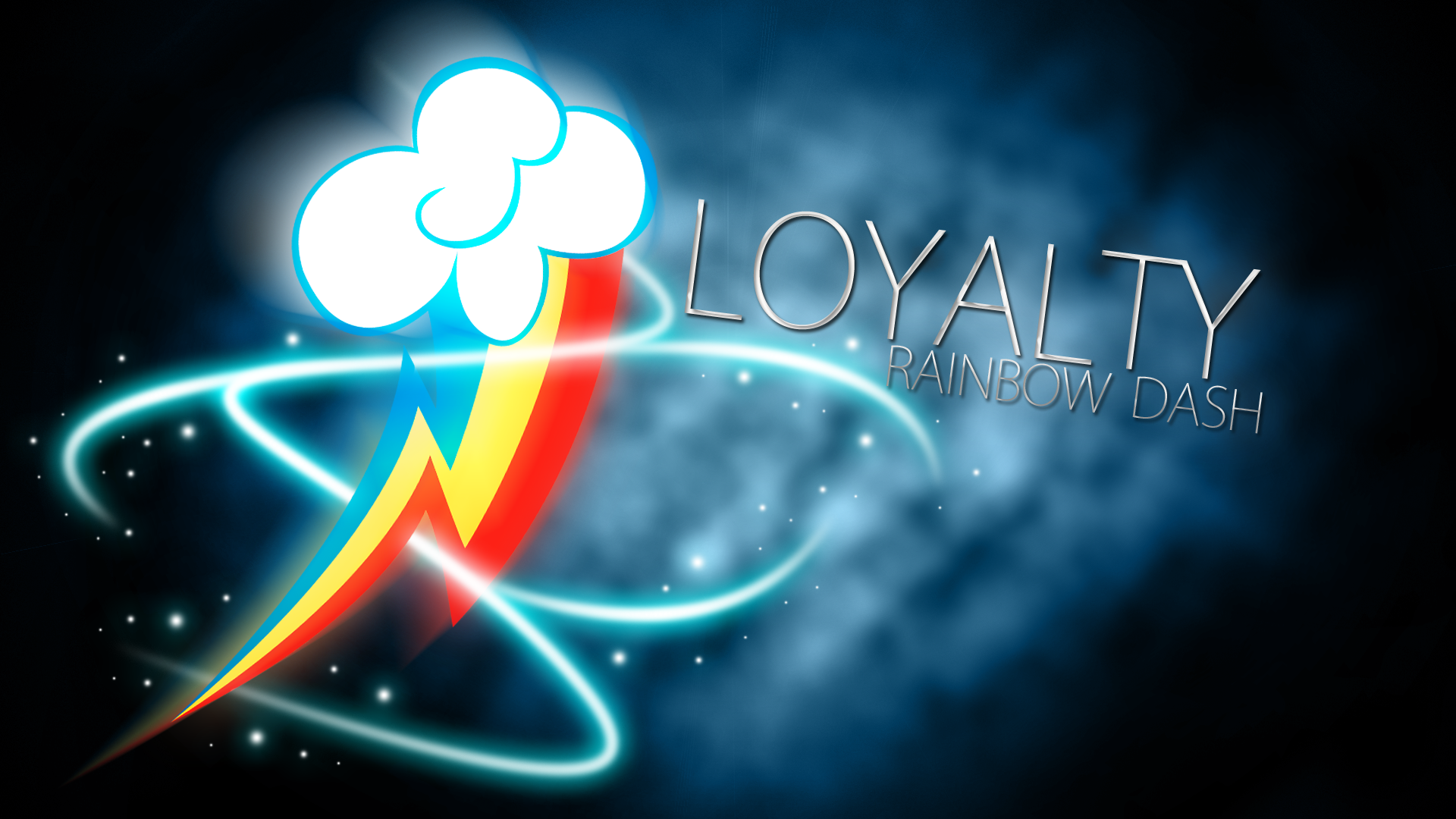 Rainbow Dash Loyalty Cutie Mark Wallpaper by BlackGryph0n and BlueDragonHans