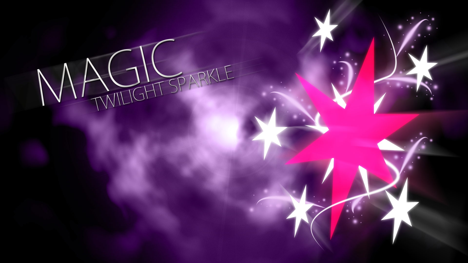 Twilight Sparkle Magic Cutie Mark Wallpaper by BlackGryph0n and BlueDragonHans