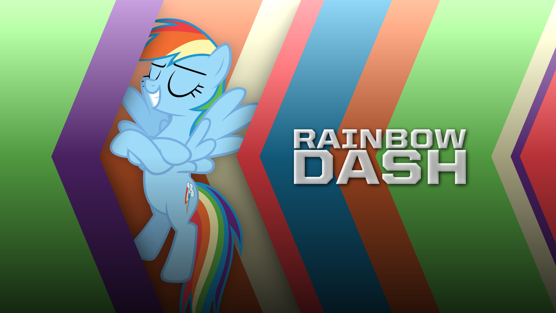 Rainbow Dash - Chevron Speed (Wallpaper) by Austiniousi and impala99