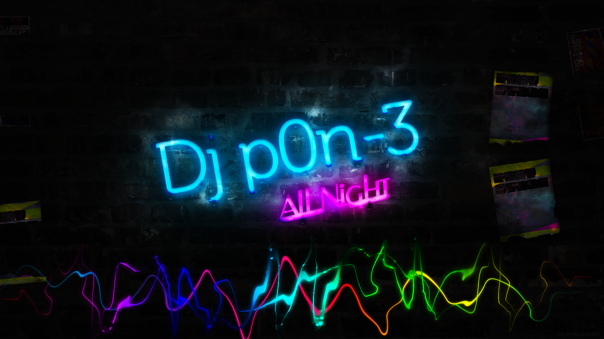 Dj PON-3 Neon Club Wallpaper by BreakHero