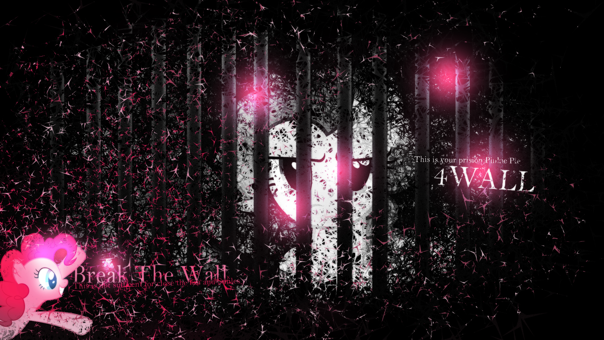 Pinkie Pie Wall Prison by mehoep, VladimirMacHolzraum and Xtrl