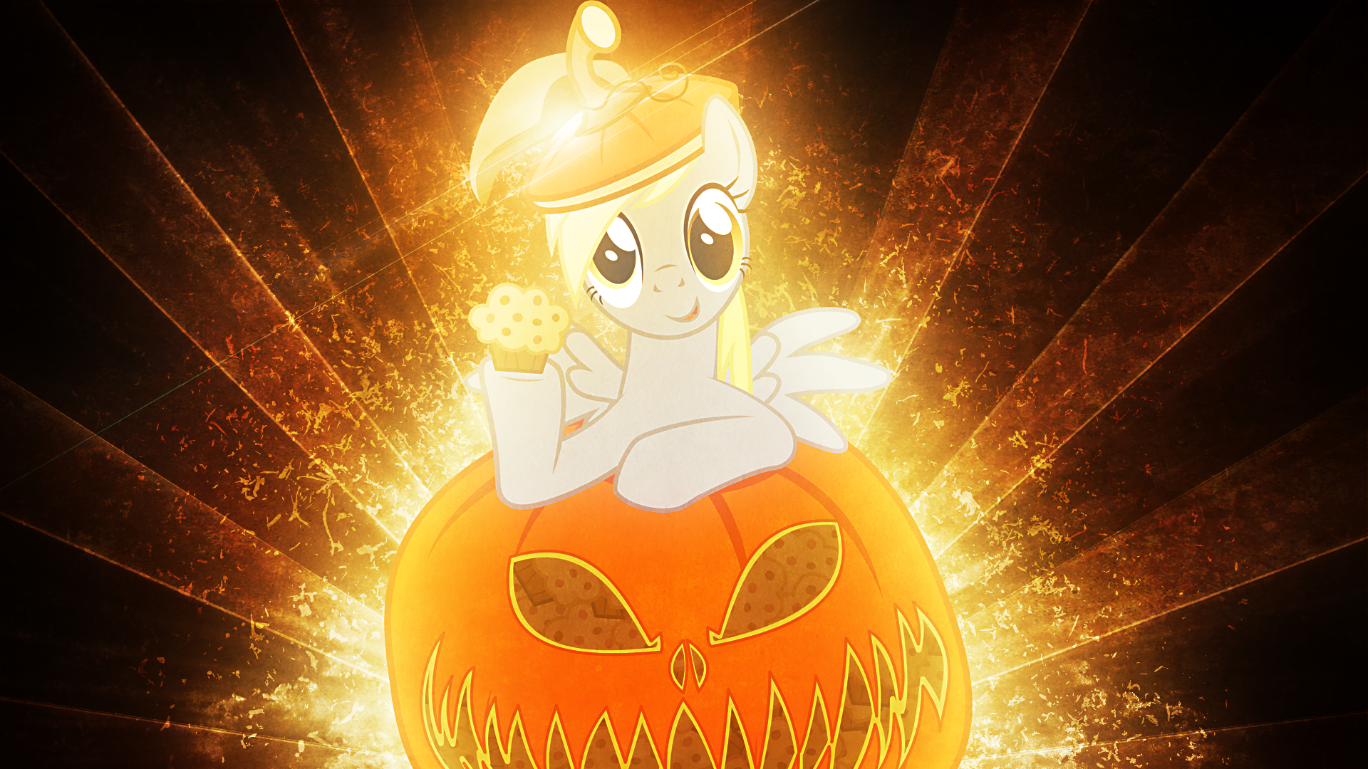Pumpkin Derpy - Wallpaper by Tzolkine and UP1TER