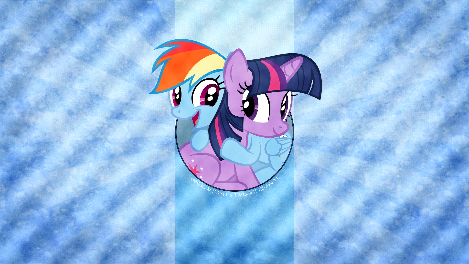 Wallpaper ~ Rainbow and Twilight. by Mackaged and NightmareMoonS