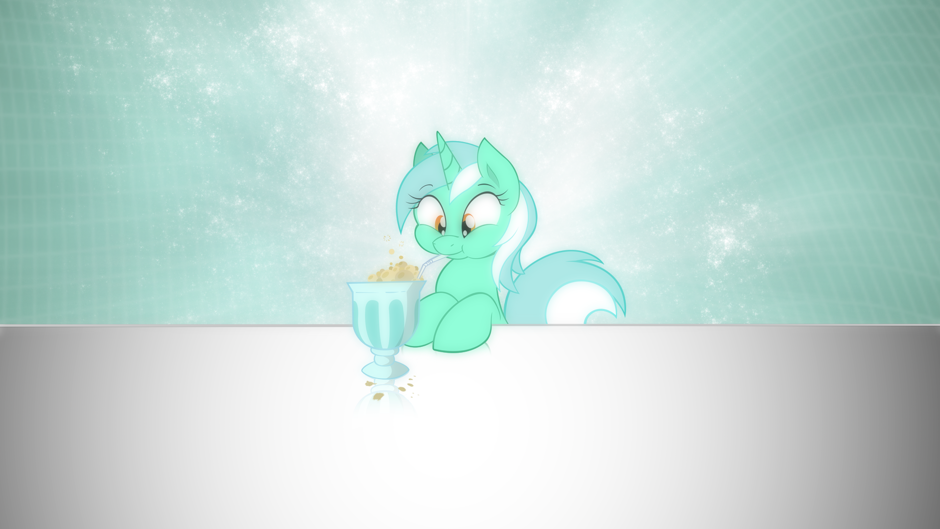 Lyra makes some bubbles by AlexPony, Joey-Darkmeat and romus91