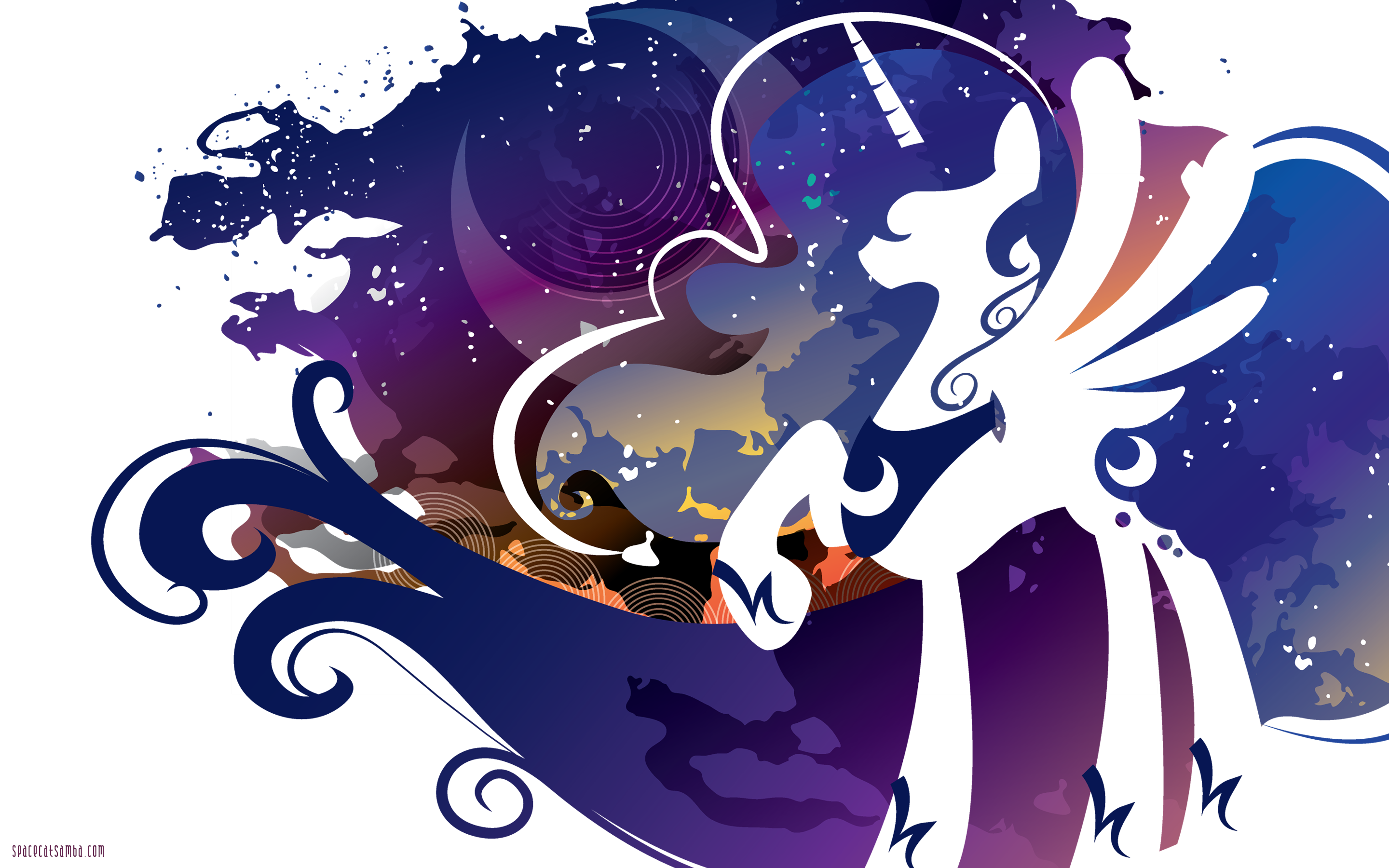 Luna Silhouette Wall - White by SambaNeko