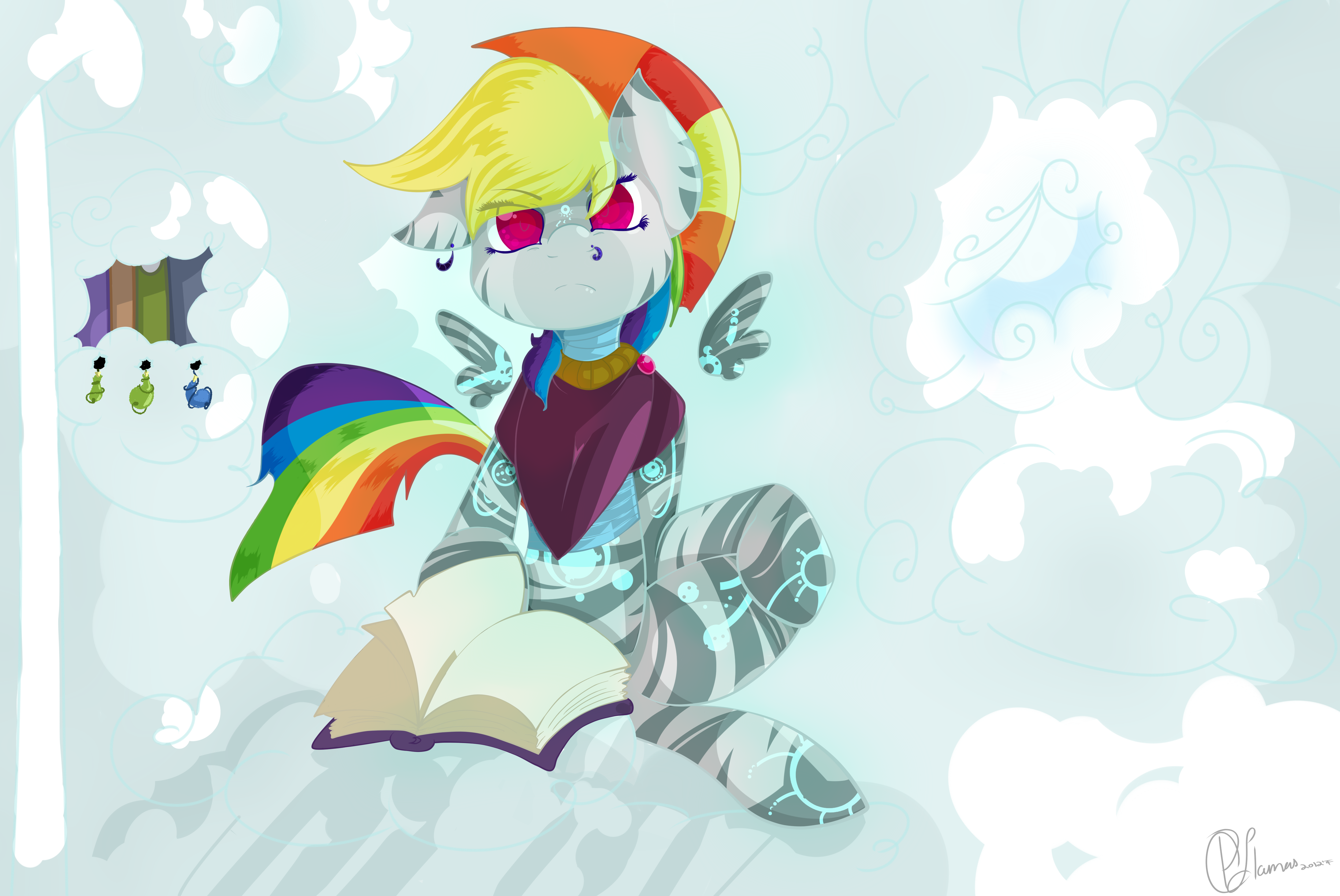 Zebra Rainbow Dash by LlamasWithKatanas