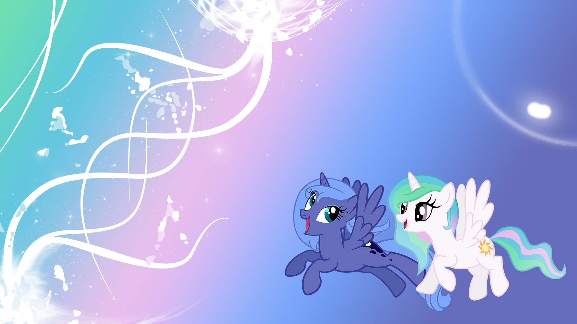 Young Celestia and Luna - WP by Unfiltered-N