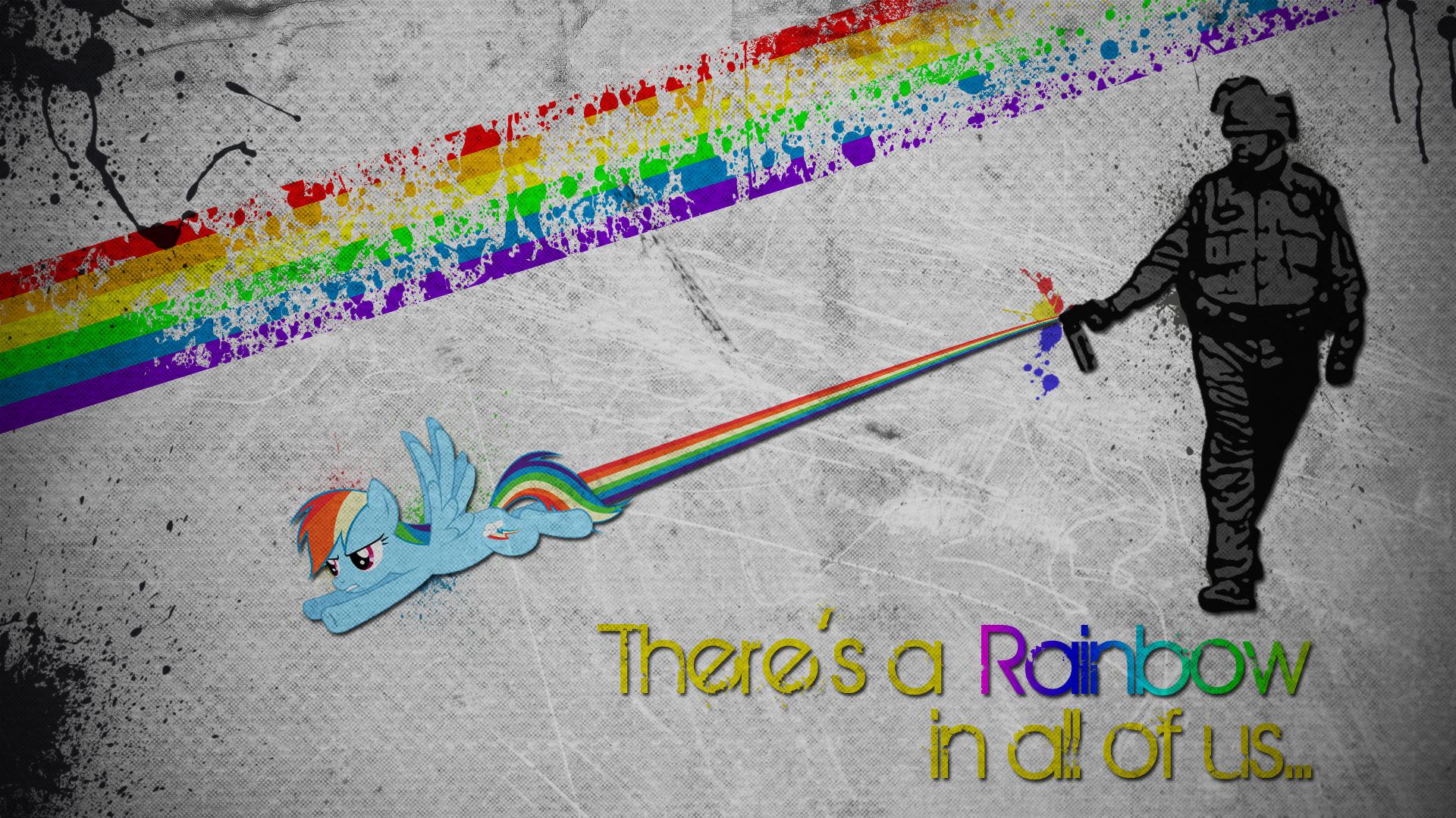 There's a Rainbow in all of us (R. Dash Wallpaper) by TheSlickOctopus