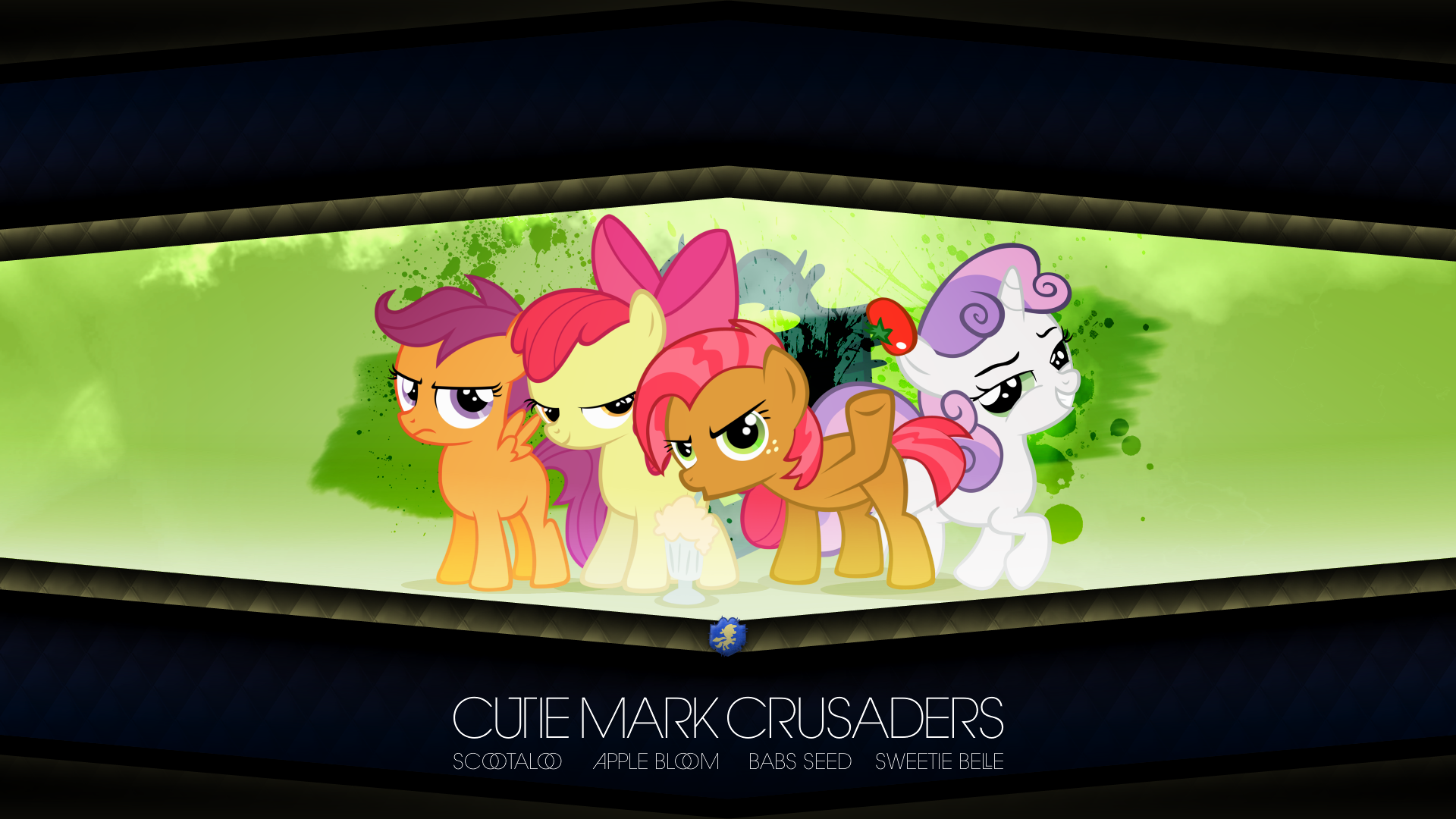Cutie Mark Crusaders + Babs Seed (Wallpaper) by AtomicGreymon, hhh316, HSLDoperator, impala99, KannaTC, NewLunaticRepublic and piolet231
