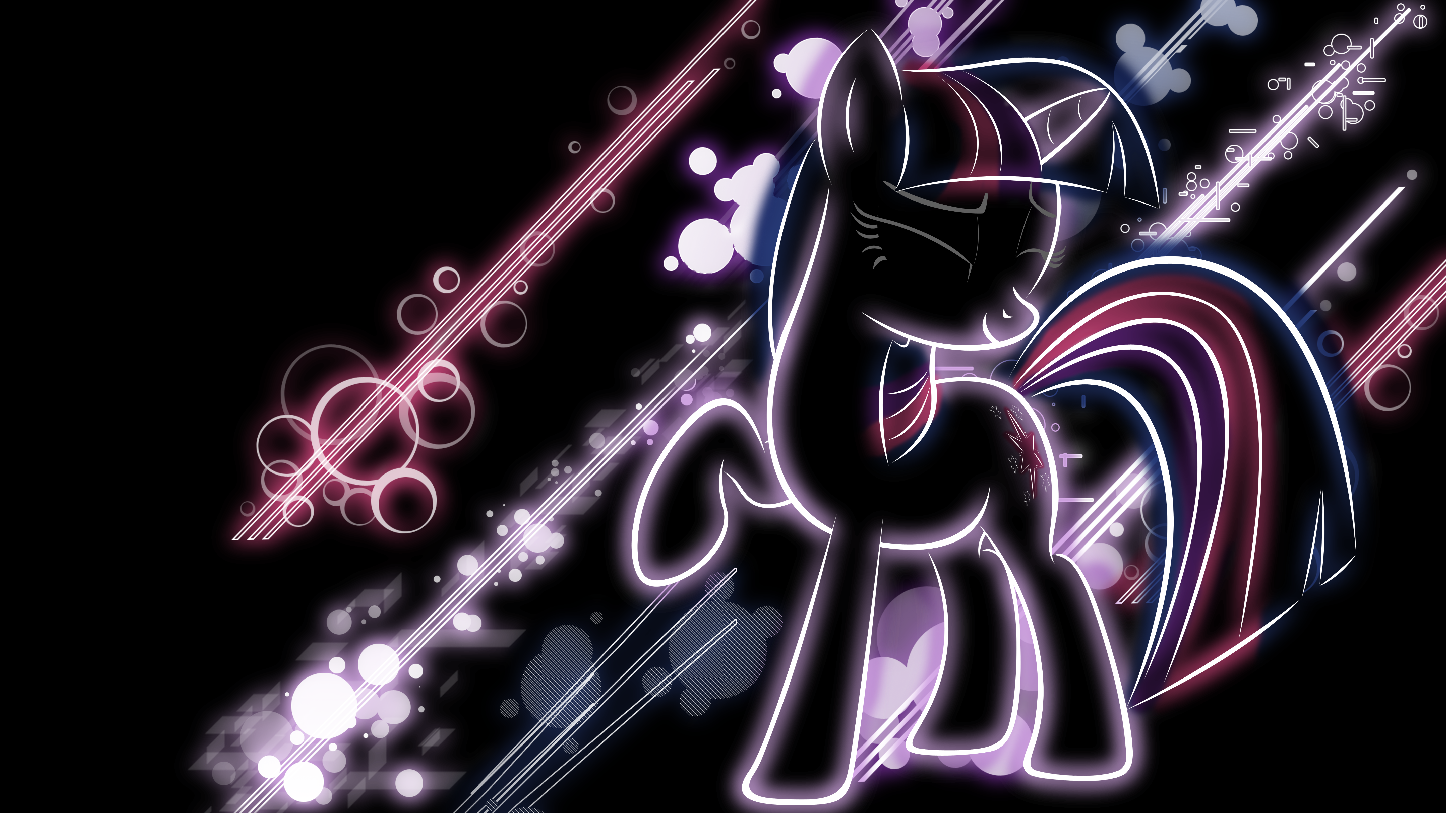 Twilight Sparkle neon background by LikeMike213