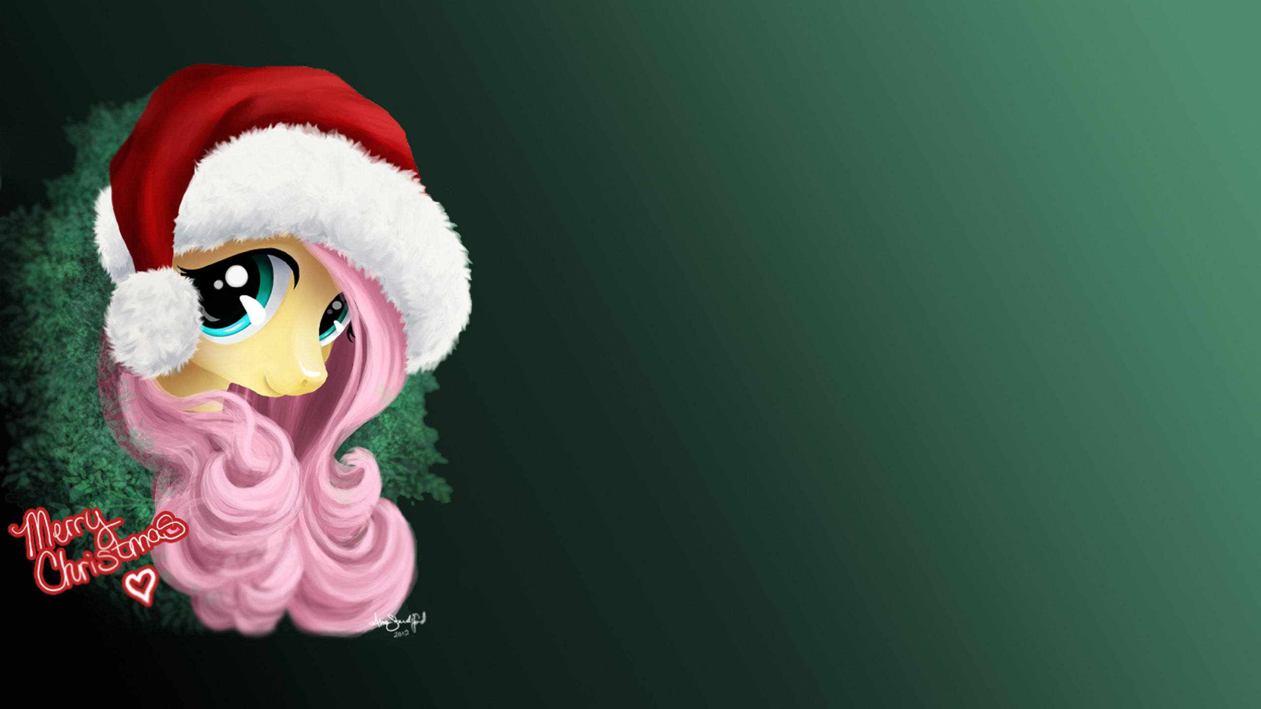 Merry Christmas from Fluttershy Wallpaper by Monanniverse and Tuyla
