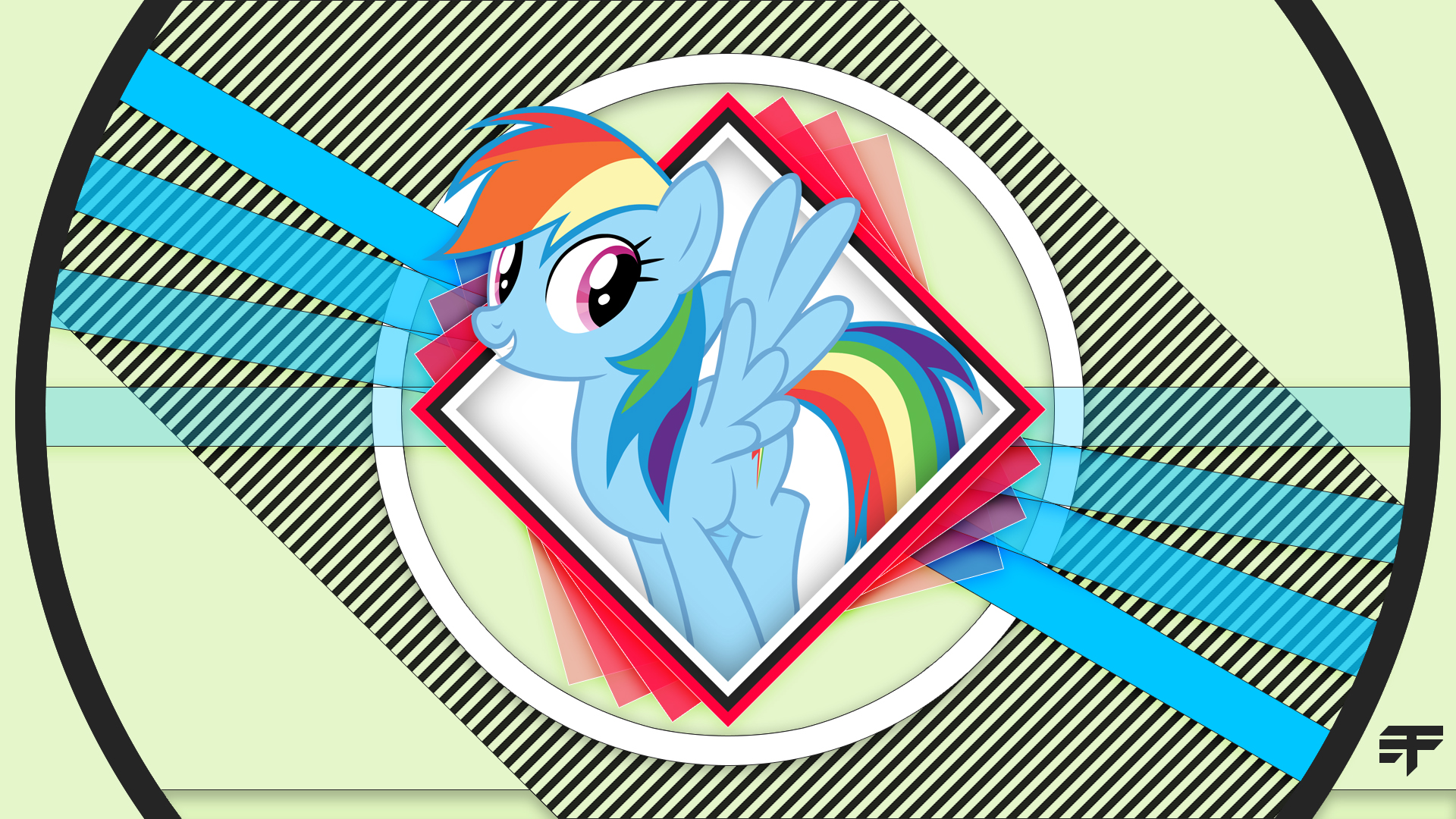 Rainbow Pony Wallpaper by EvoraFlux and mellowbloom