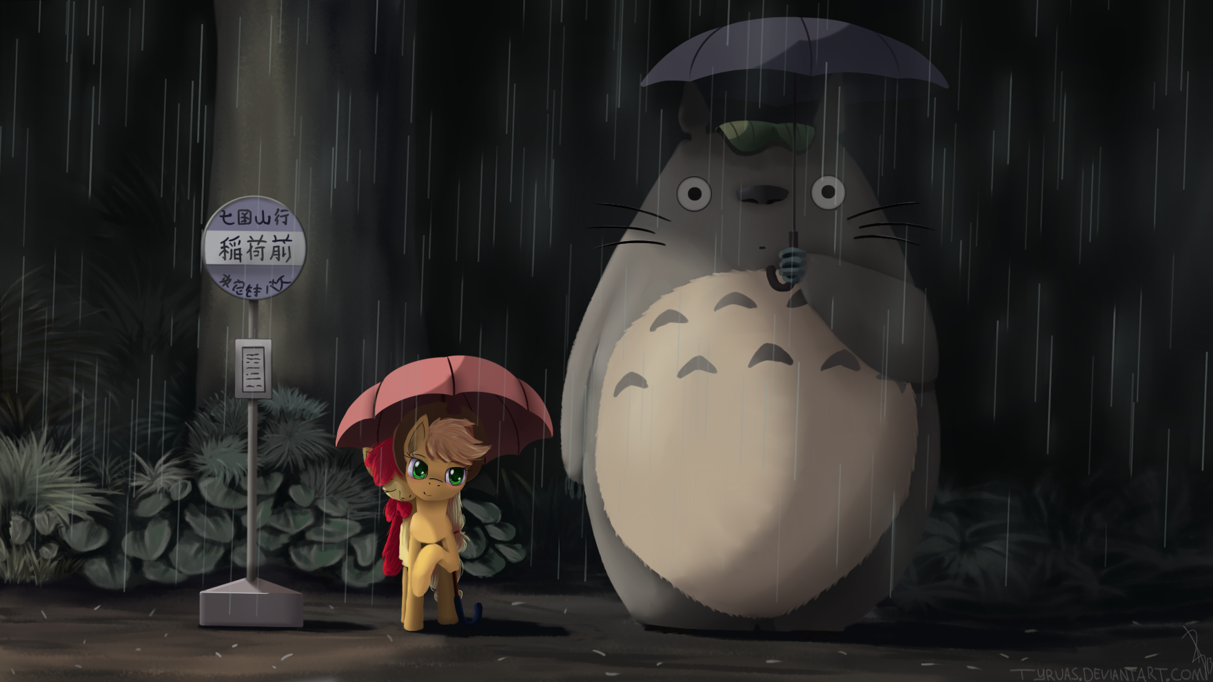 Totoro And Some Apples by Tyruas