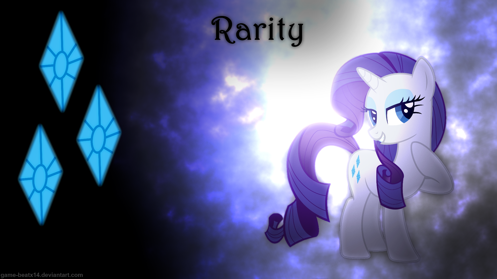 Rarity Wallpaper 2 by AlmostFictional, BlackGryph0n and Game-BeatX14