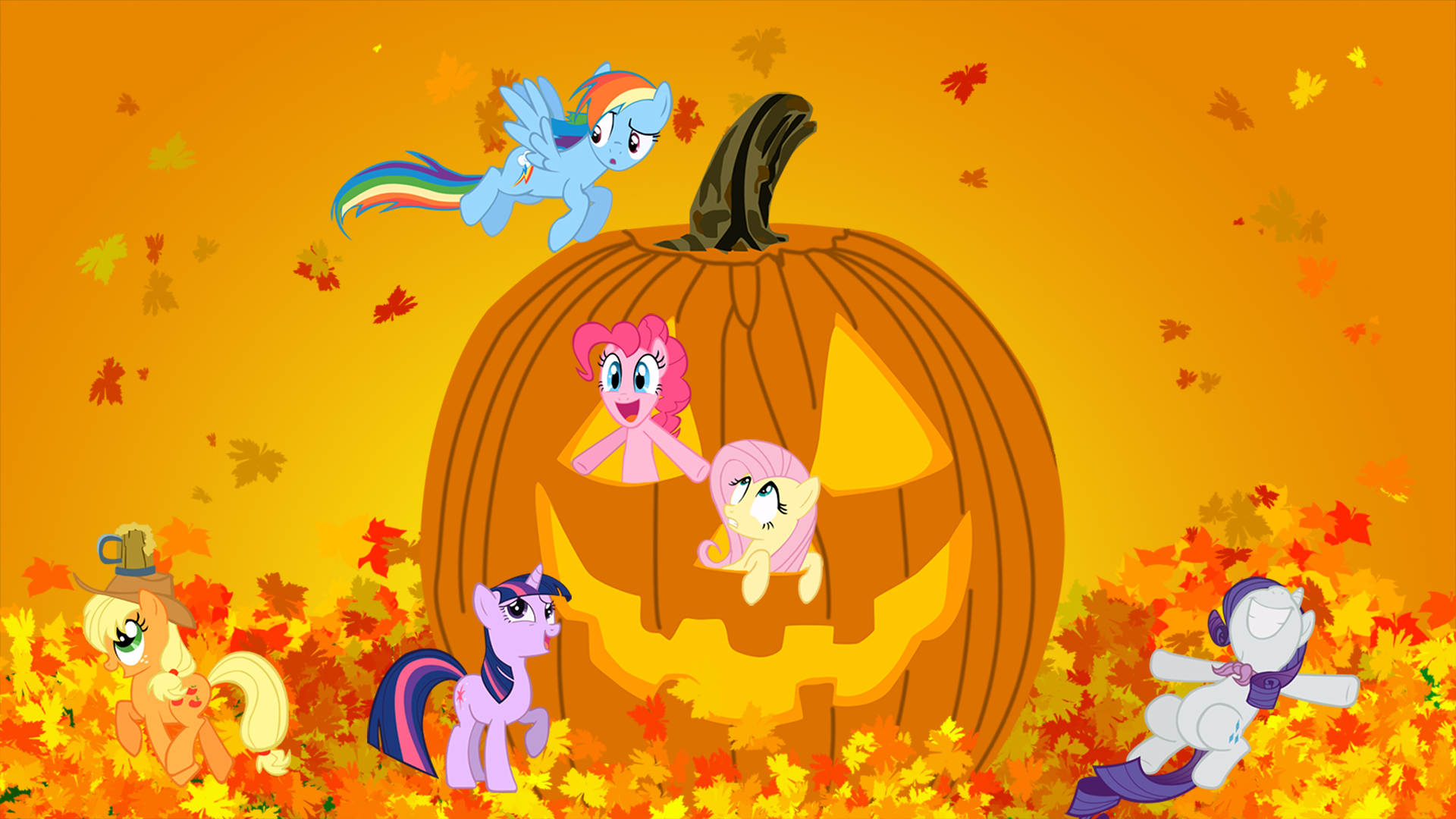 MLP Fall Wallpaper by sakatagintoki117