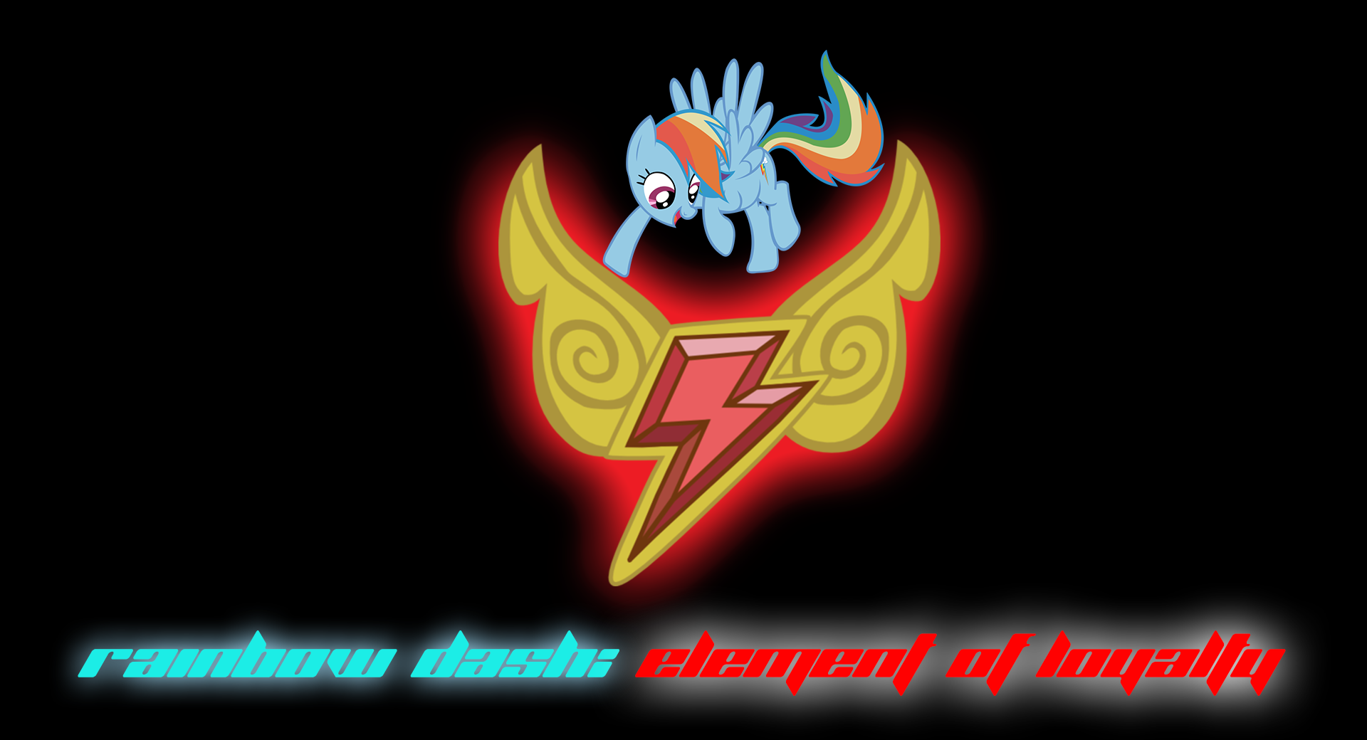 Rainbow Dash - Element of Loyalty "Glow" wallpaper by DjDa5h and Sniffy92