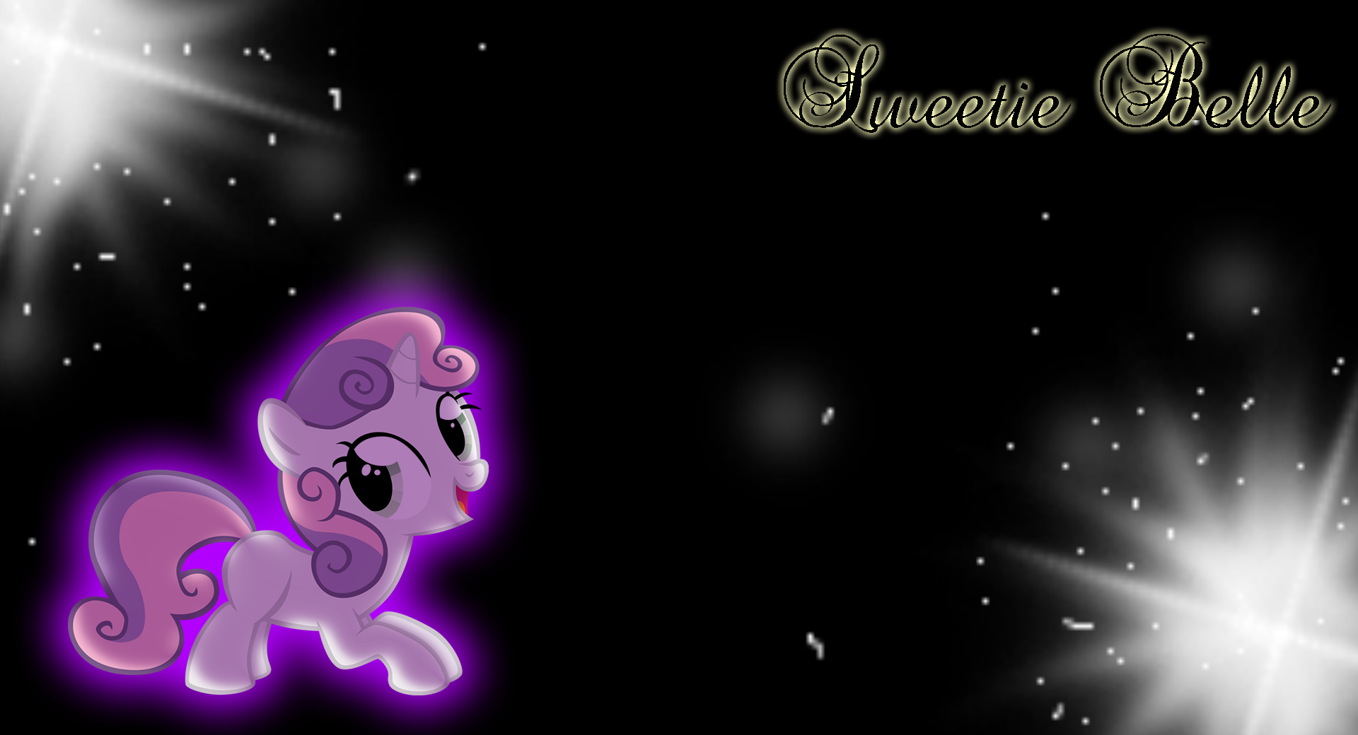 Sweetie Belle 'Shine' wallpaper by DjDa5h and sircinnamon