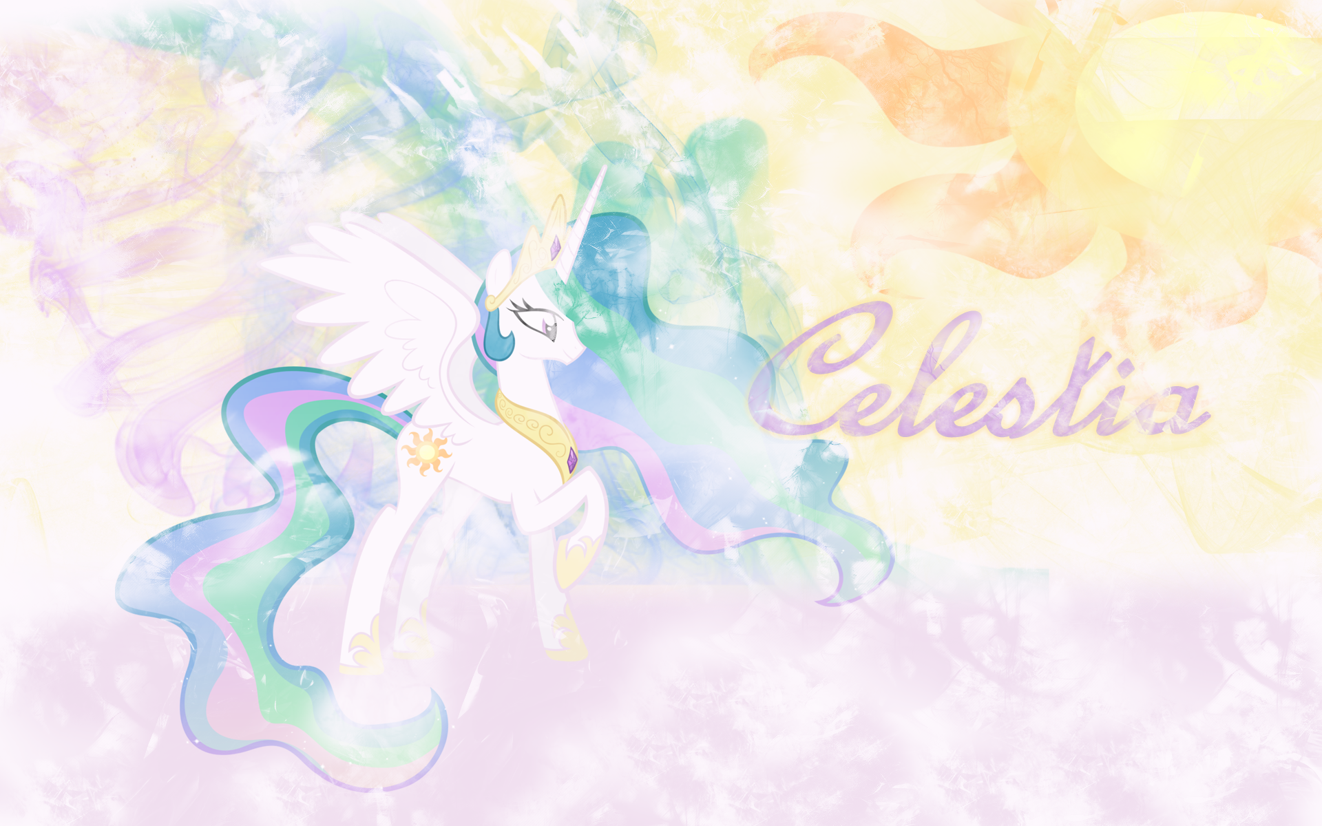 Celestia Wallpaper -Text- by TheLawn