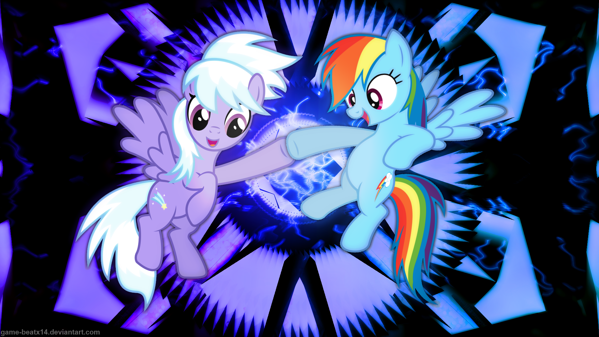 Cloudchaser and Rainbow Dash Brohoof Wallpaper by Game-BeatX14, MrLolcats17 and VladimirMacHolzraum