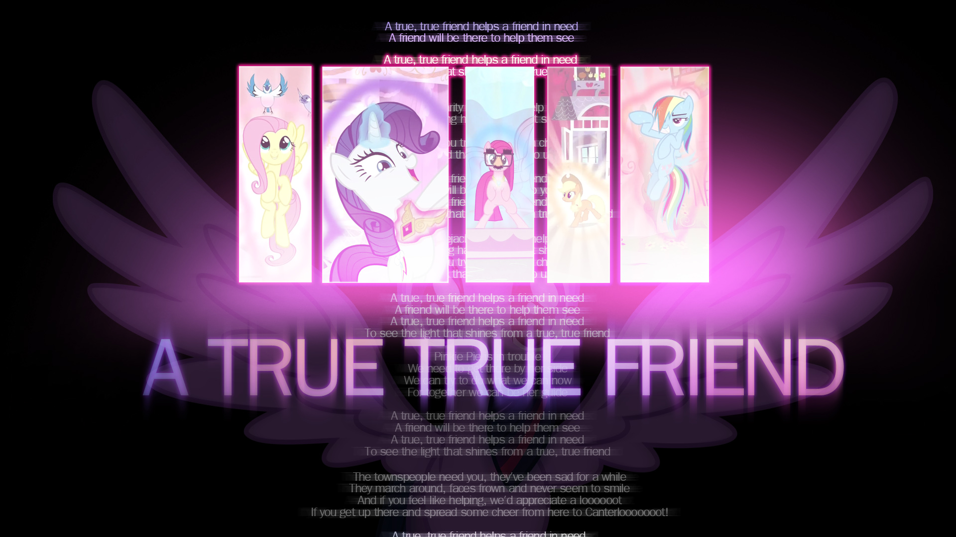 A True True Friend (lyrics Background) by TimeImpact and Xtrl