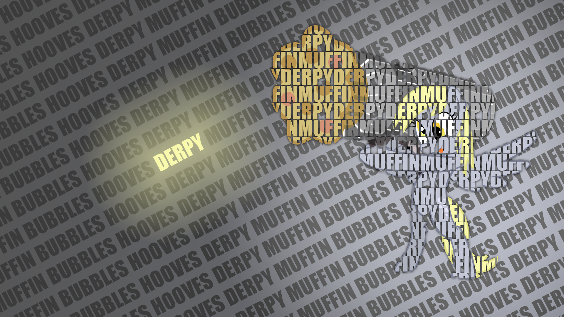 Derpy Hooves Typography Wallpaper [1920x1080] by CoRnFlAkEs369 and MaximillianVeers