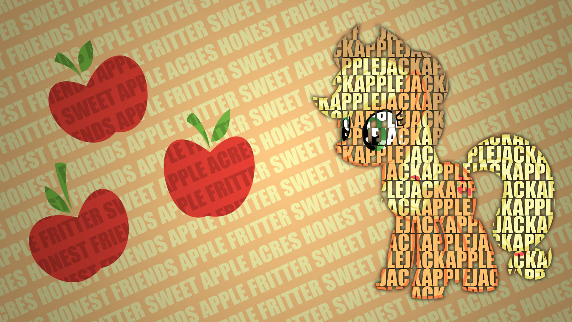 Applejack Typography Wallpaper [1920x1080] by CoRnFlAkEs369