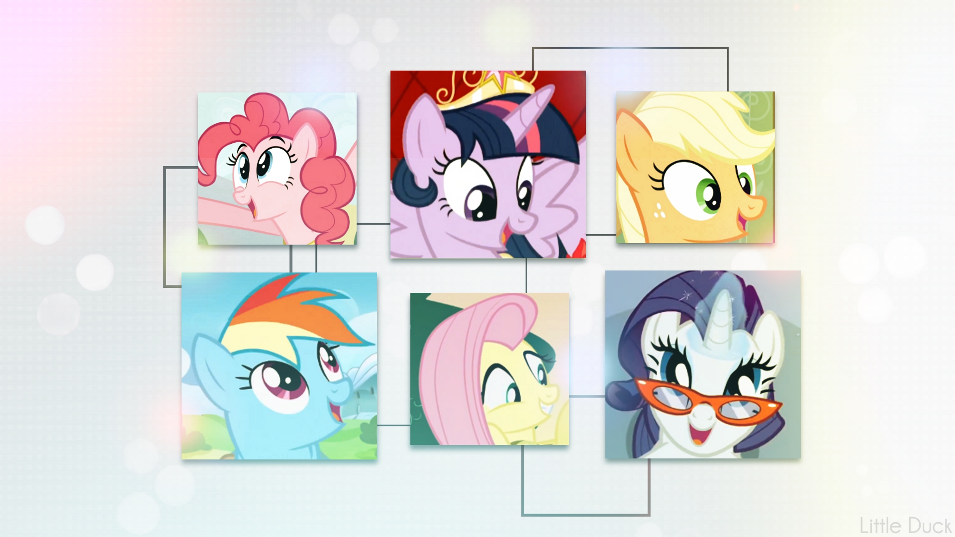 Mane 6 Squared by Little Duck