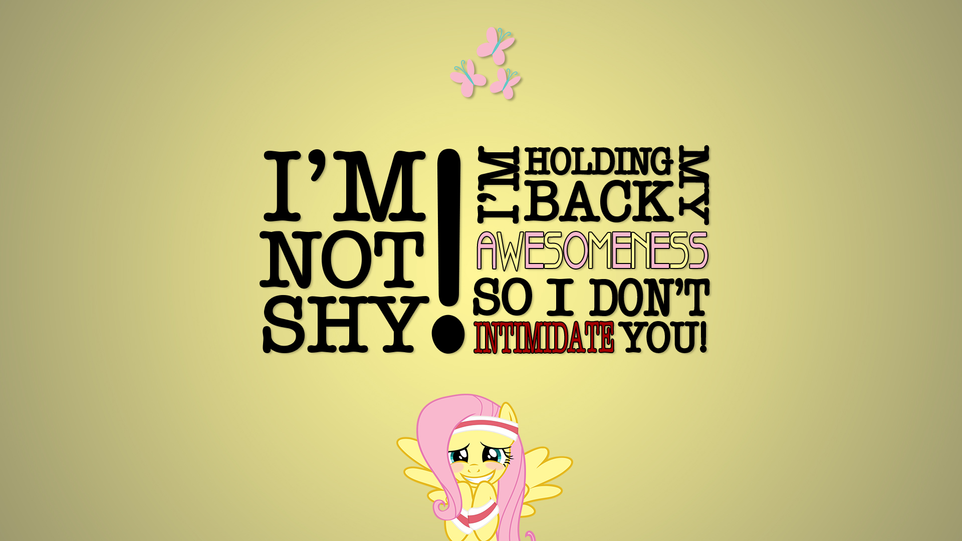 Fluttershy Holds Back Awesomeness by iReever