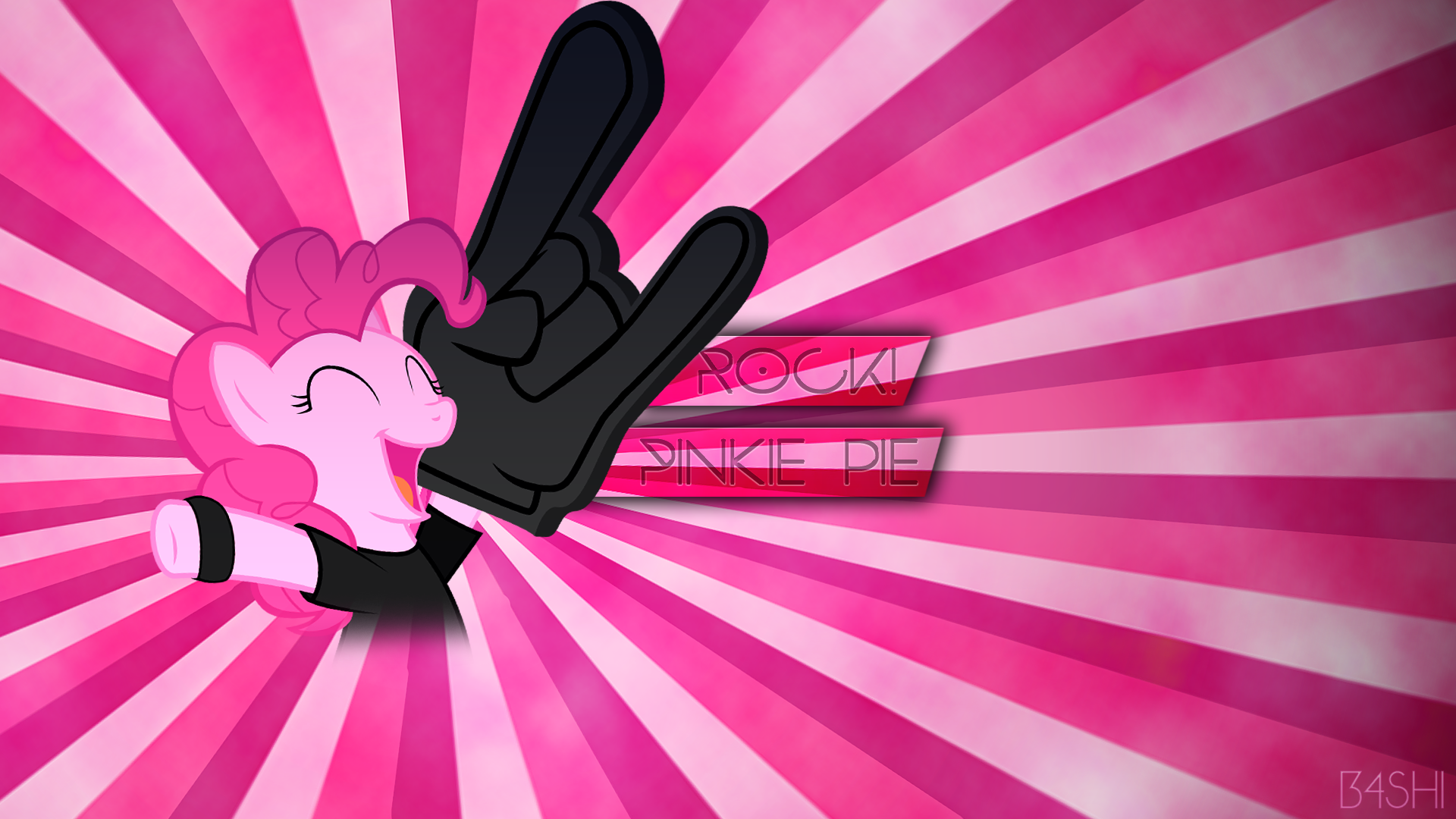 Metalfan Pinkie Pie - Wallpaper by Rainbowb4sh and Stainless33