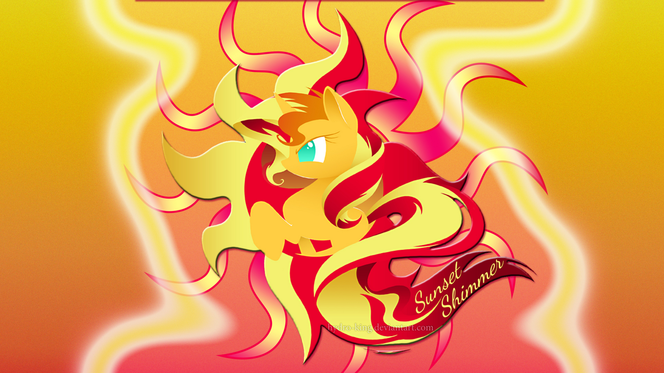 Wallpaper Logo Sunset Shimmer iMac 2560 x 1440 by Barrfind and Hydro-King