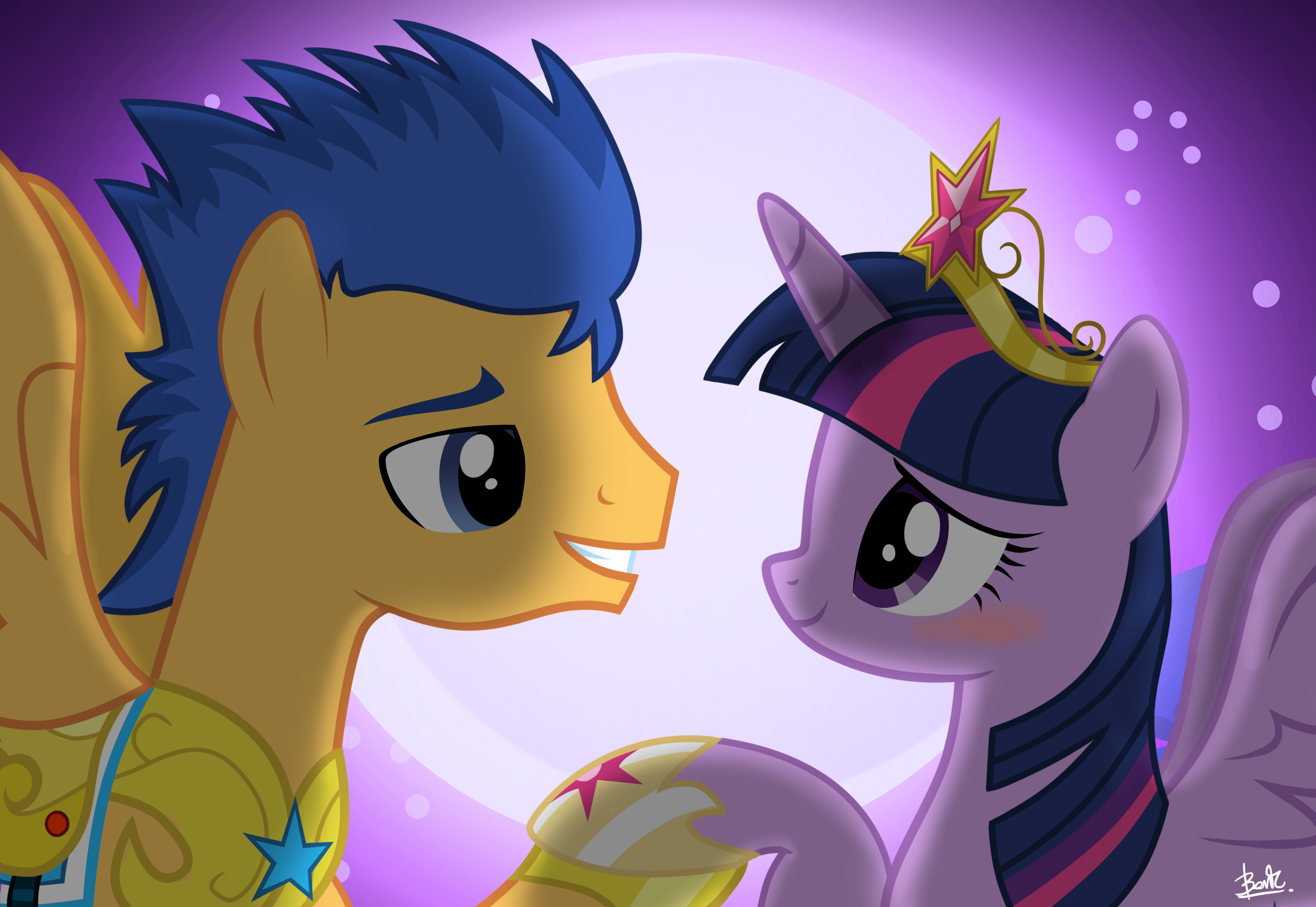 MLP: Flash Sentry x Twilight by bentomilk